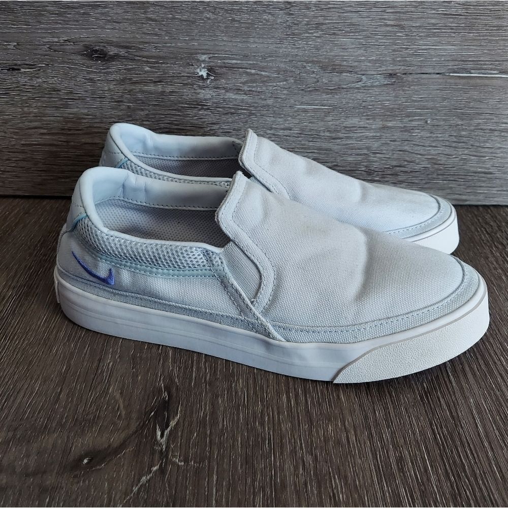 Nike Court Legacy Slip-On Sneaker - Light Blue - Size 6